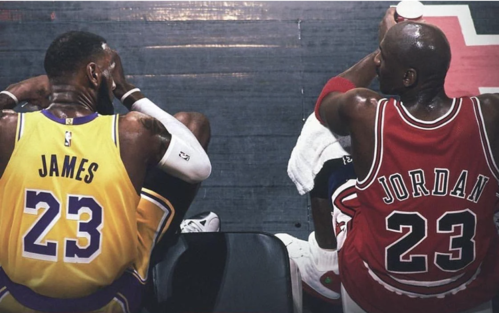 Jordan and Lebron James