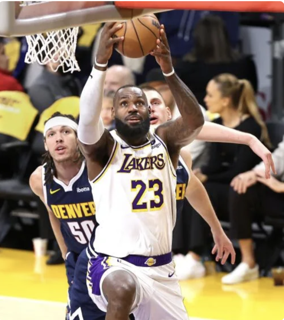 Lebron Dunking in Game 4 of NBA Playoff 2024 Against Denver Nuggets 1