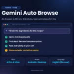 Gemini auto browse in Chrome adding recipe ingredients to a cart