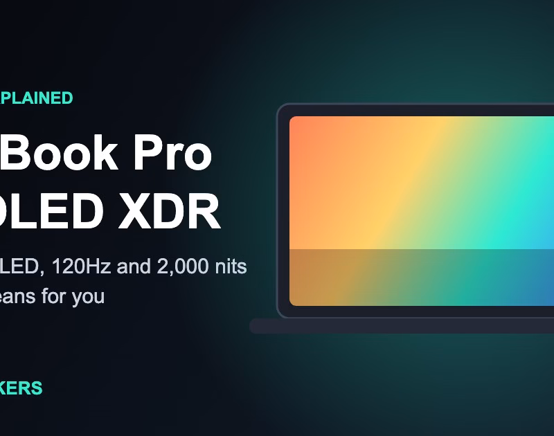 MacBook Pro PROLED XDR display explained: tandem OLED, 120Hz and 2,000 nits (original illustration)