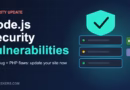 Node.js and PHP security vulnerabilities and software patching for website protection