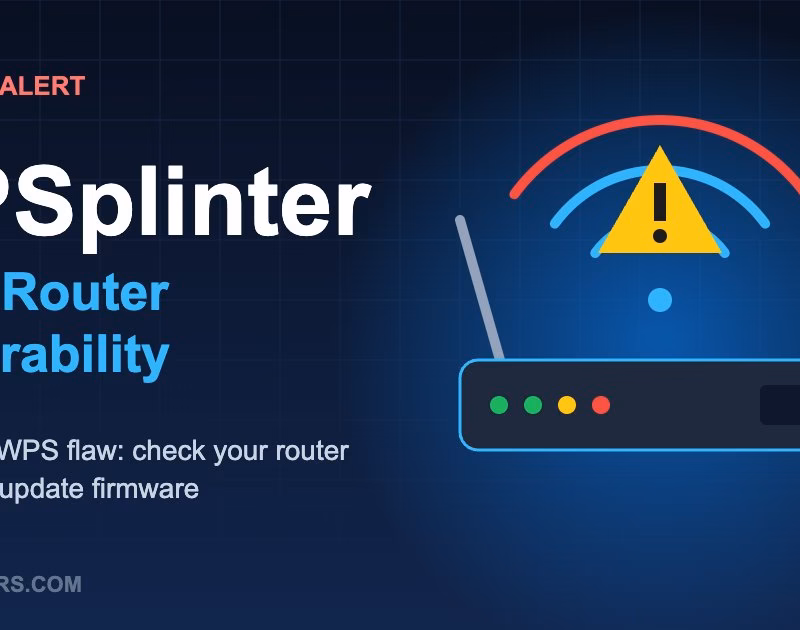 WPSplinter Wi-Fi router vulnerability warning graphic